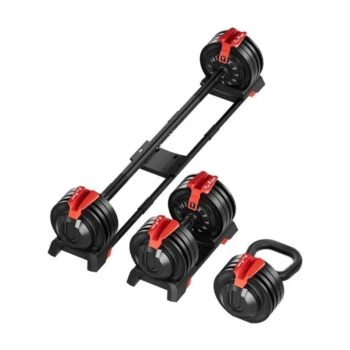 KingSmith Mekanik Ayarlı 24 KG Dambıl, Kettlebell, Halter Seti (3’ü 1 Arada)